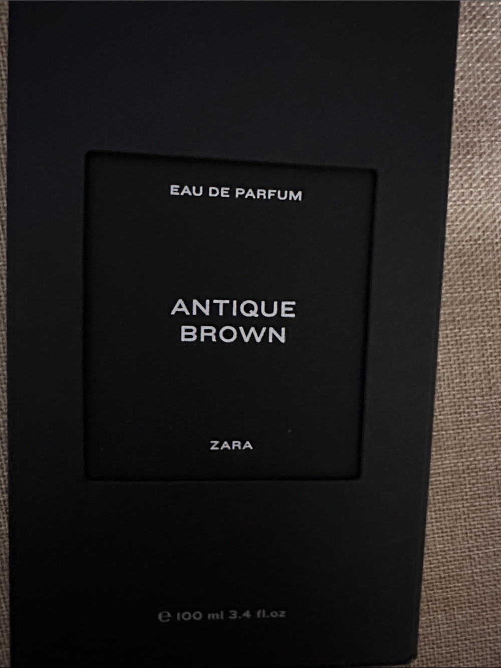 Zara Antique Brown — Black Minimalist Box